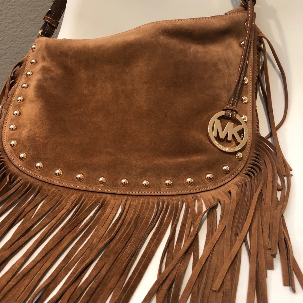 Michael Kors Hobo Suede Fringed Bag